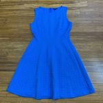 The Limited  Fit & Flare Dress Women XS Blue Texture Sleeveless Workwear Cocktail Photo 0