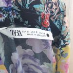 ZARA  Womens Patchwork Dress Sz S Multicolor Floral Sheer Amelie Boho Cottage Photo 2