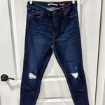 Celebrity Pink  Jeans Womens 13/31 Blue distressed Raw Hem Stretch Dark Wash Photo 1