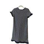 Boden Emily Jersey ruffle dress navy & white stripe US sz 8 Blue Photo 1