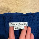 Vera Bradley NWT  Blue Saffron Palazzo Pants Rayon Drawstring Size L Photo 4