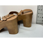 Womans Zigisoho Logic Size 6 Brown Two Band Ankle Buckle Platform Sandals Photo 3