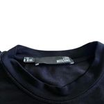 Love moschino  Black Ruffled Heart Logo 3/4 Sleeve Crewneck Crop Top Size 8 Photo 1