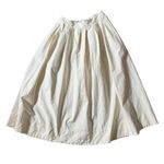 ASTR  Cream Full Flared Poplin Midi Skirt A Line Flowy Size Small Boho Photo 5