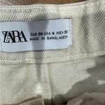 ZARA  Cream Frayed Jean Shorts Photo 2