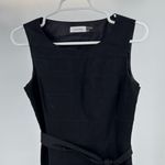 Calvin Klein Black knee length sleeveless tie waist tiered Dress event holiday 6 Photo 3