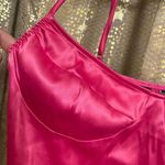 Victoria's Secret  Hot Pink Satin Silky Spaghetti Strap Bodysuit Small Photo 2