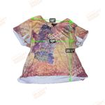 Size 4X Y2K Style Flowy Shirt Orange Photo 2