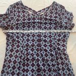 Roz & Ali  Diamond Pattern Blouse - Black, red  and White Photo 2