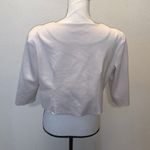 Philosophy  Republic Clothing light beige shrug cropped zip up blazer Photo 3