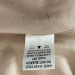 Crescent  Tan Blouse Women's Large Style CT7113 Lightweight Satin Look Top Photo 8