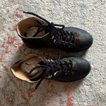 Schutz  Camo Combat Boots Size 6B Calf Hair Black Green Waterproof Lace Up Photo 4