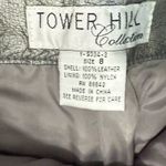 Vintage 80s Silver Genuine Leather High Waist Tapered Pants Lined Size 8 NEW Tag Photo 7