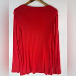 CAbi  S Scoop Neck Long Sleeved Vibrant Red Top Photo 1