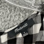 Madewell Button Back Buffalo Check Tie Tee Short Sleeve Gingham Women's Small Photo 2