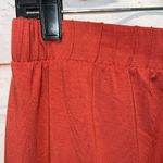 Garnet Hill  Skirt Womens Small Rust Terracotta Red Orange Pockets Elastic Waist Photo 5