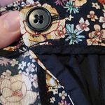 ZARA  WOMAN BLACK FLORAL WIDE LEG STRETCHY FLOWY BOHO PANTS SMALL Photo 10