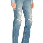 NWT Mother Superior Trickster Ankle in Thrill Seeker Destroyed Straight Jeans 26 Blue Photo 1