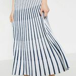 ZARA  Limited Edition Dress Italian Yard Stretch Knit Stripe Blue White Size M Photo 5
