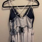 La Miel Navy Tie Dye Top With Lace Detail. Size L Photo 6