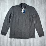 Karen Scott Gray Full Zip Sweatshirt M Photo 1