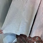 Womens wide leg striped pull on trouser pants pink L Size L Photo 4