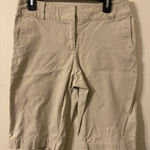 Womens J. Jill Genuine Fit Below The Waist Khaki Chino Bermuda Shorts Size 8 Tan Photo 0