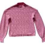 J.Crew  Cotton Blend Cable Knit Mock Neck Sweater Bright Peppermint Size Small Photo 4