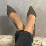 Suede Taupe Pointed Japanese Designer Heels Size 7 Photo 7