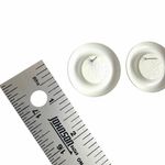 White & Navy Polka Dot Button Stud Earrings Photo 3