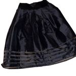 Jasmine Black skirt. Striped sheer bottom. Medium Photo 1