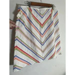 Talbots NWT  White Multicolor Embroidered A-Line Skirt Size 14‎ 🌈 0160 NEW! Photo 2
