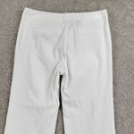 Brooks Brothers 346 Womens Stretch Pants 12 White Wide Leg Flat Front Textured Photo 6