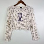 Sanrio Hello Kitty x New Girl Order Pointelle Long Sleeve Crop Top White Size 16 Photo 0