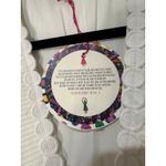 Celia B Bjorn Dress White Crisp Cotton Size Large NWT Pleated Ruffled Trim Photo 8