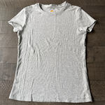 C&C California  Women's Light Gray Ribbed Short Sleeve Top Size Small Photo 0