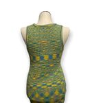 Bodycon Dress lime green yellow Sexy Y2K Halter Sleeveless NWT Sz Large Blue Photo 9