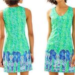 Lilly Pulitzer Tandie Elephant Print Shift Dress in Toucan Green Photo 9