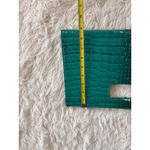 Emerald Green Crocodile Embossed oversized Clutch Bag Handbag Structured Photo 2