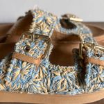 Mila Paoli Woven 2 Strap Women's Buckle Sandal Size 9 #B1944 Blue Photo 1