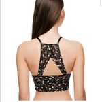 PINK - Victoria's Secret  Floral Lace High Neck Push Up Bralette Size L Photo 2