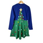 Mighty fine Christmas Tree Pom Pom Knit Sweater Dress Size Large Holiday NWT Photo 1