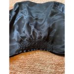 ZARA Women's Long Sleeve Black Satin Twist Front Top Size S Photo 10