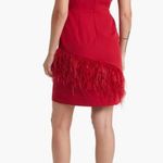 Sam Edelman Feather hem sheath Red Wine Dress NWT $158 Valentines Woman size 10 Photo 2