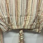 l*space L* Tan Notched Collar Crop Button Down Shirt Photo 5