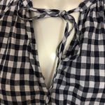 J.Crew %100 Linen pull over key hole Gingham Top Photo 2
