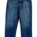 Eileen Fisher Organic Relaxed Straight Leg Cropped Blue Jeans Size 6 Photo 0