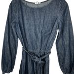 Gap  Blue‎ Cotton Dress with Belt Photo 1