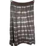 XCVI Women's Skirt Small Leopard Print Waist Tie Dye Olive Green Grunge Festival Photo 5