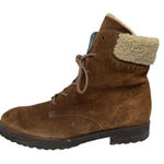 Paul Green  Women's Brown Suede Sherpa Fold Over Lace Up Ankle Snow Boots Sz 4.5 Photo 0